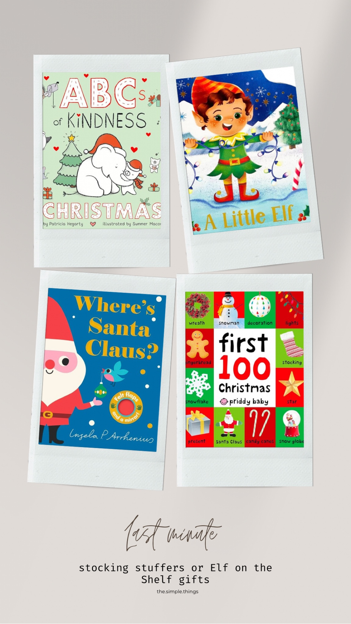last minute stocking stuffers or Elf on the Shelf gifts 

kid books / toddler / baby / Christmas / holiday / learning

#LTKKids #LTKHoliday #LTKGiftGuide