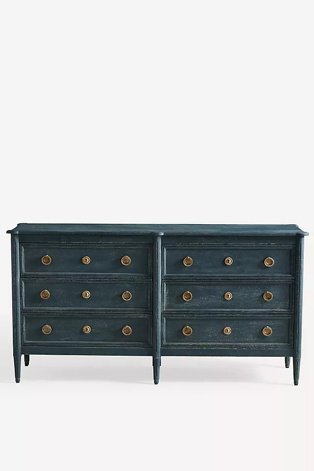 Washed Wood Six-Drawer Dresser | Anthropologie (US)