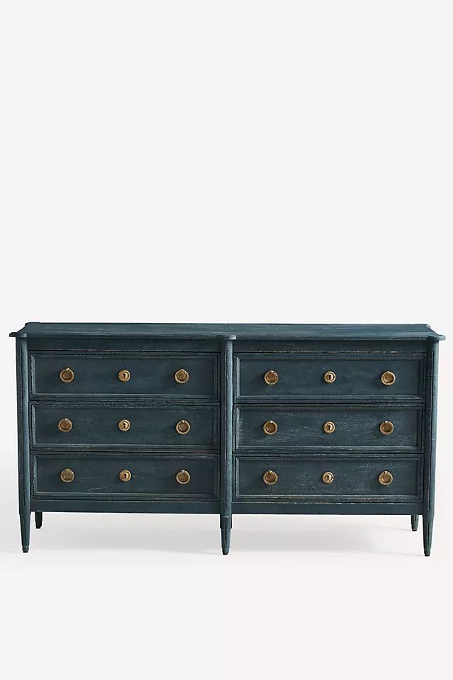 Washed Wood Six-Drawer Dresser | Anthropologie (US)