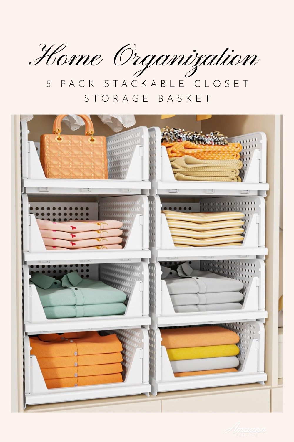 Stackable Closet Storage Baskets

✨ Closet goals unlocked. These stackable storage bins make it easy to keep sweaters, tees, and accessories neat, visible, and within reach. #OrganizationHack

#LTKHome #LTKHome #LTKmorningroutine #LTKdayinmylife