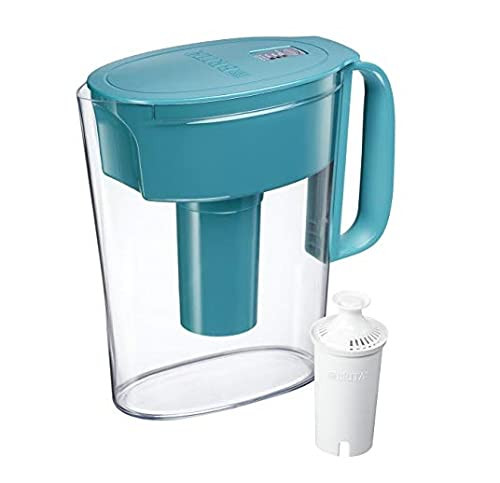 Brita Standard Metro Water Filter Pitcher, Small 5 Cup, Turquoise, 1 Count | Amazon (US)