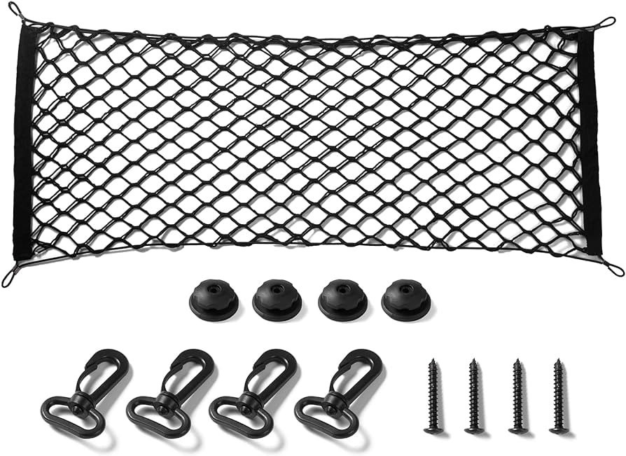Amiss Cargo Net Stretchable, Car Exterior Accessories, Adjustable Elastic Trunk Storage Net with ... | Amazon (US)