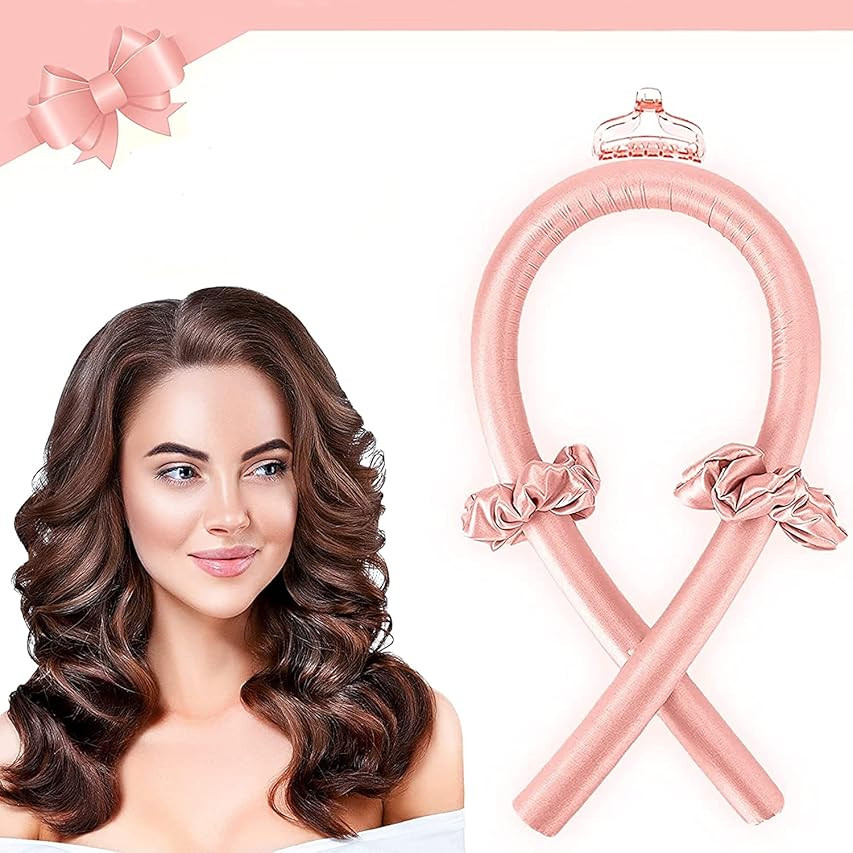 Heatless Hair Curling Heatless Curler Rod Headband, No Heat Curls Silk Ribbon Hair Roller for Long H | Amazon (US)
