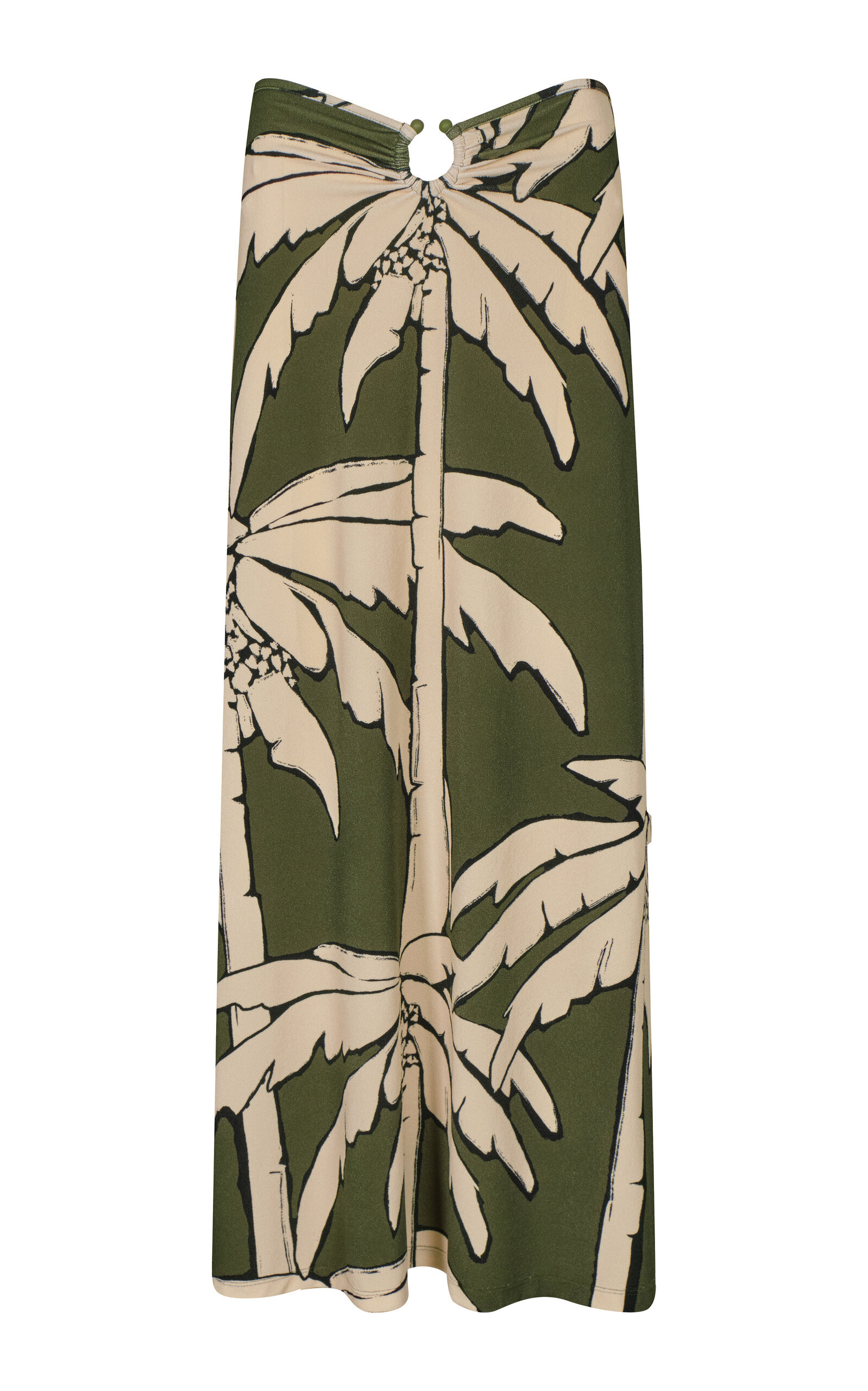 Johanna Ortiz - Palm Branch Printed Terry Maxi Skirt - Green - US 8 - Moda Operandi | Moda Operandi (Global)