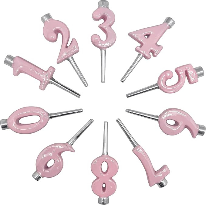 MARIPOSA Pink Candle Number Holder Set| Pink | Brillante | Gifts | CANDLEHOLDERS | Recycled SANDC... | Amazon (US)