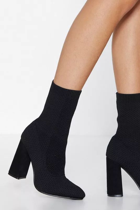 Calf High Heeled Sock Boots | Nasty Gal (US)