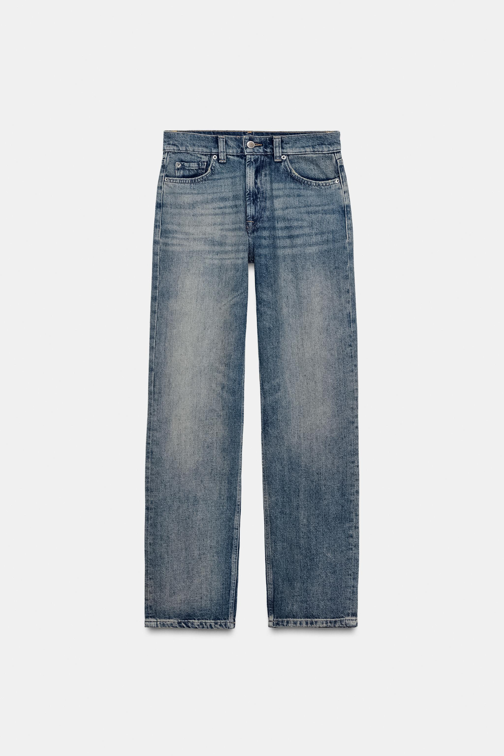ZW COLLECTION HI-RISE STRAIGHT LEG JEANS | Zara US