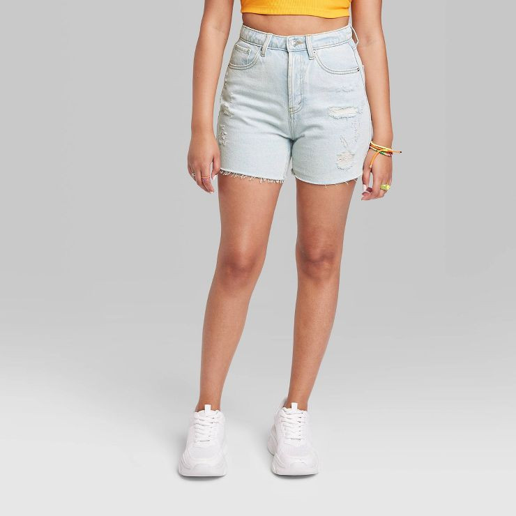 Women's High-Rise Cutoff Midi Jean Shorts - Wild Fable™ | Target