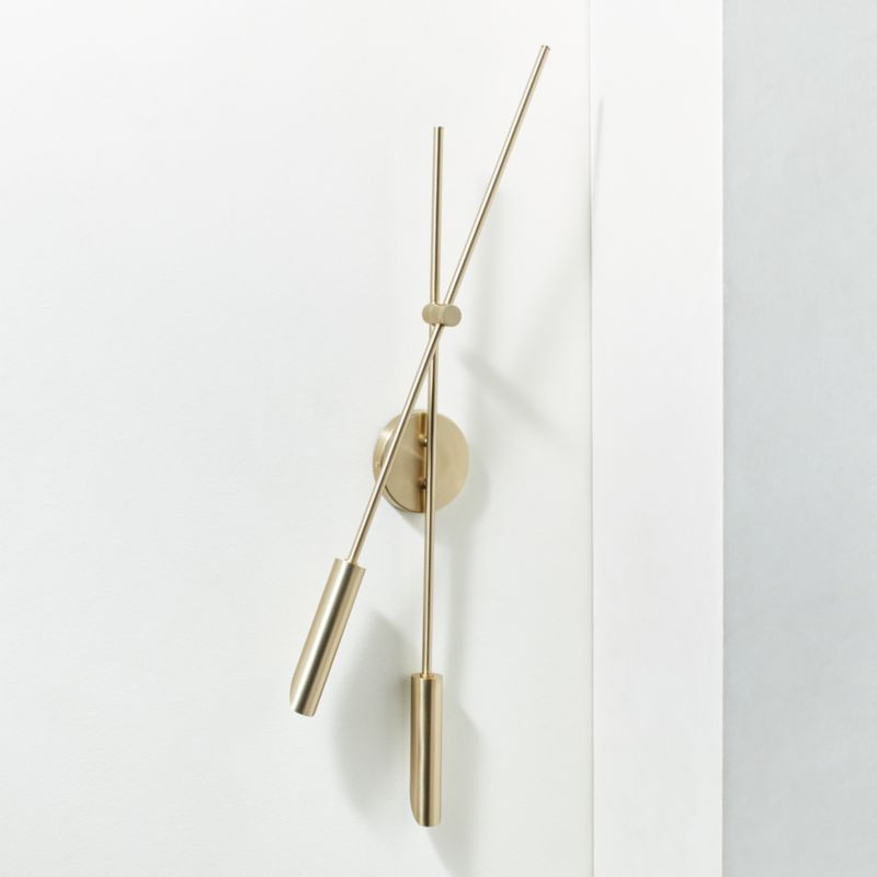 Cloven Brushed Brass Sconce | CB2 | CB2