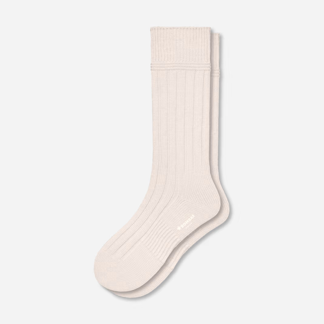 Men's Merino Cashmere Blend Rib Calf Socks | Bombas