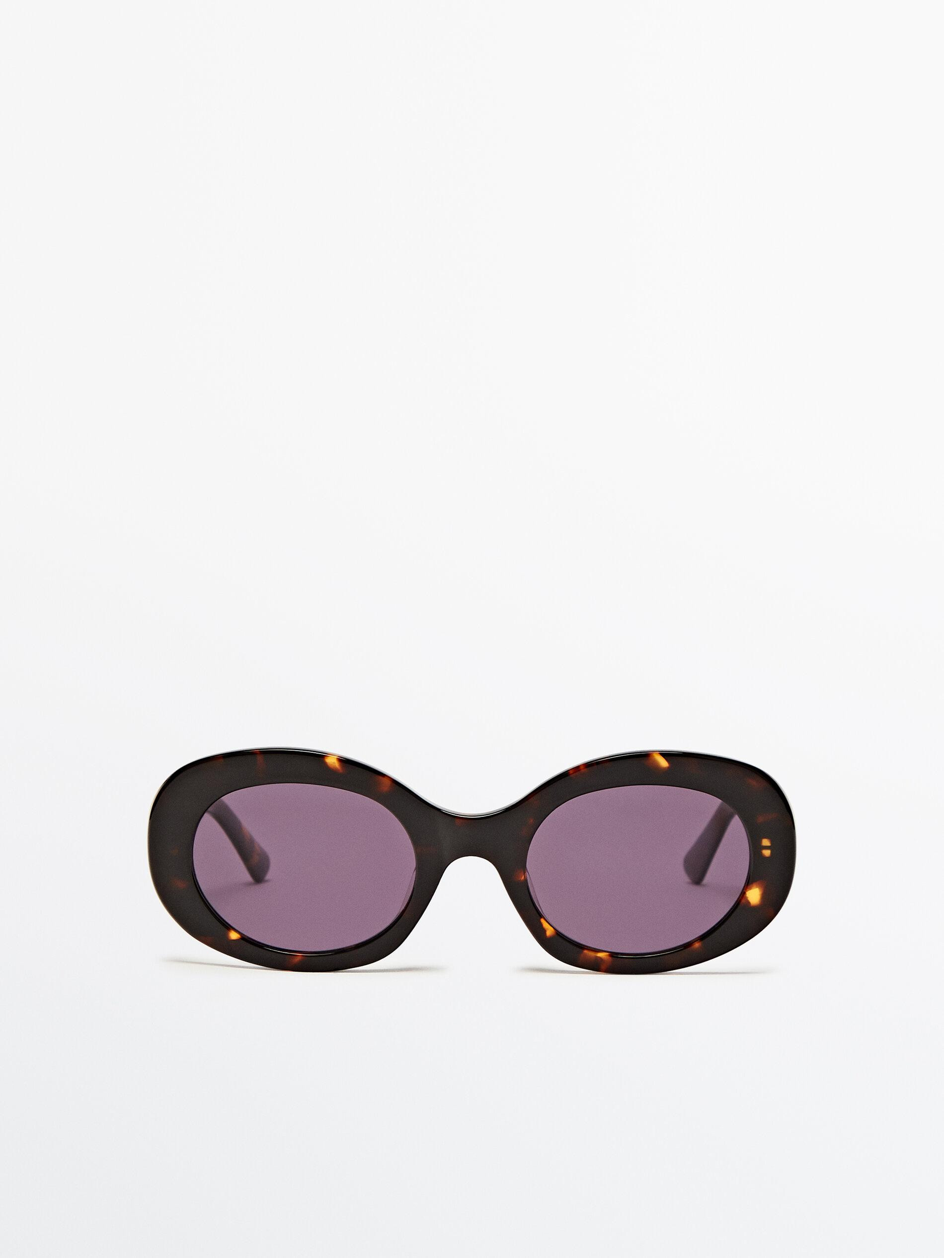Ovale Sonnenbrille in Schildpattoptik | Massimo Dutti DE