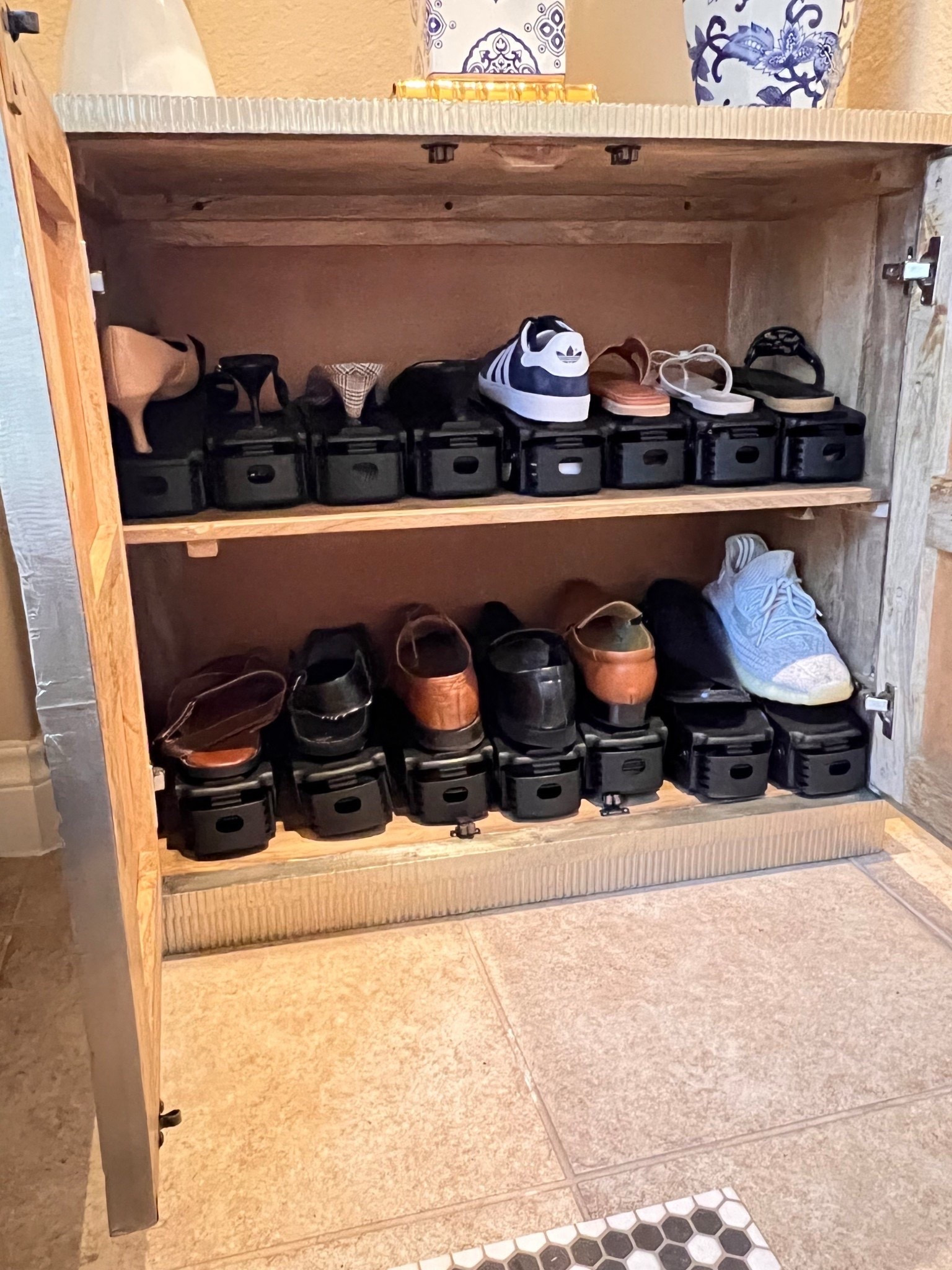 These show slot organizers allow you to easily store and see shoes. They fit perfect onto a shelf  

#LTKootd #LTKSeasonal #LTKgrwm