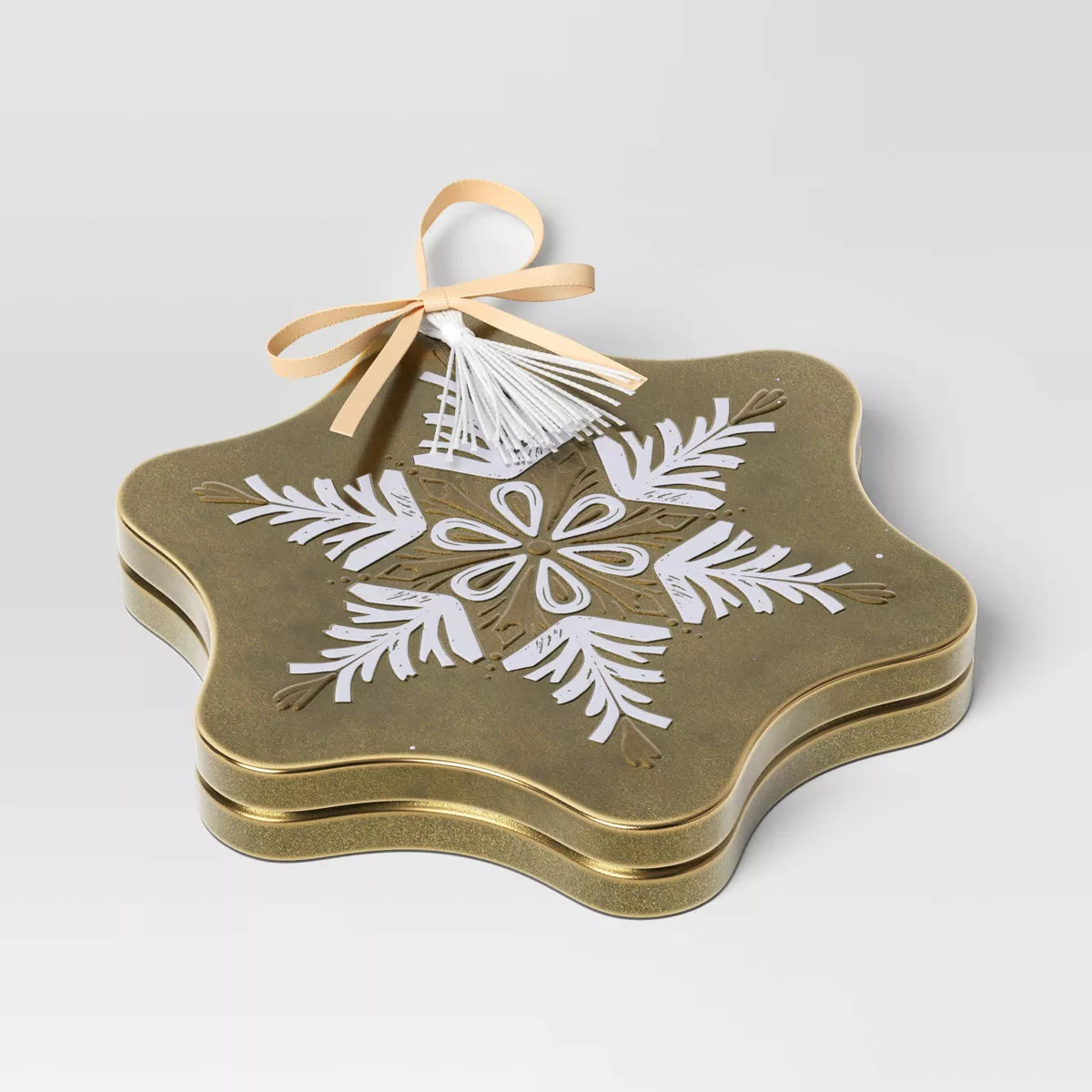 Snowflake Tin Christmas Gift Card Holder Gold - Wondershop™ | Target