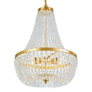 Crystorama Rylee 6-Light Antique Gold Beaded Chandelier 608-GA - The Home Depot | The Home Depot