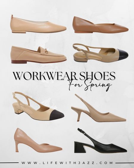 Neutral spring workwear shoes 🖤 

• Aliz slingback - runs half a size small and is narrow 
• Aliz slingback flats - almost identical to the slingback with a little bit more of a heel 
• Sam Edelman loafers - tts 
• heels 
• flats 

Business casual / smart casual / business professional 

#LTKworkwear #LTKshoecrush