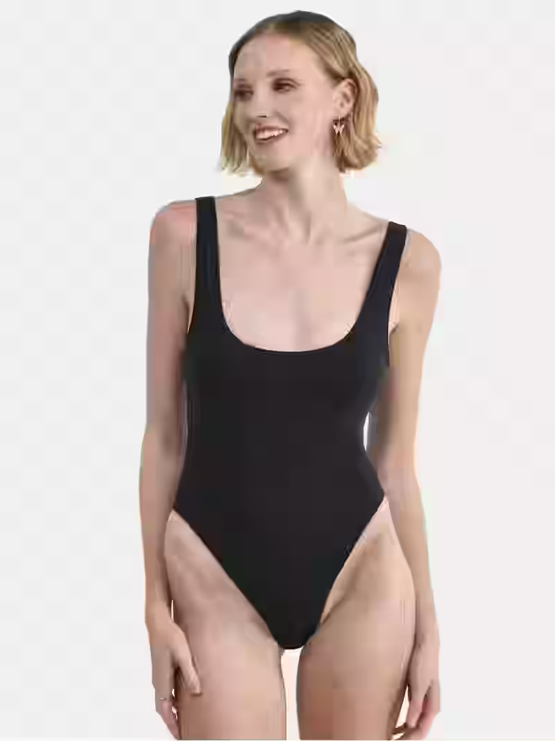 No Boundaries Women's Sculpting Scoop Neck One Piece Swimsuit, Sizes XXS- XXL | Walmart (US)