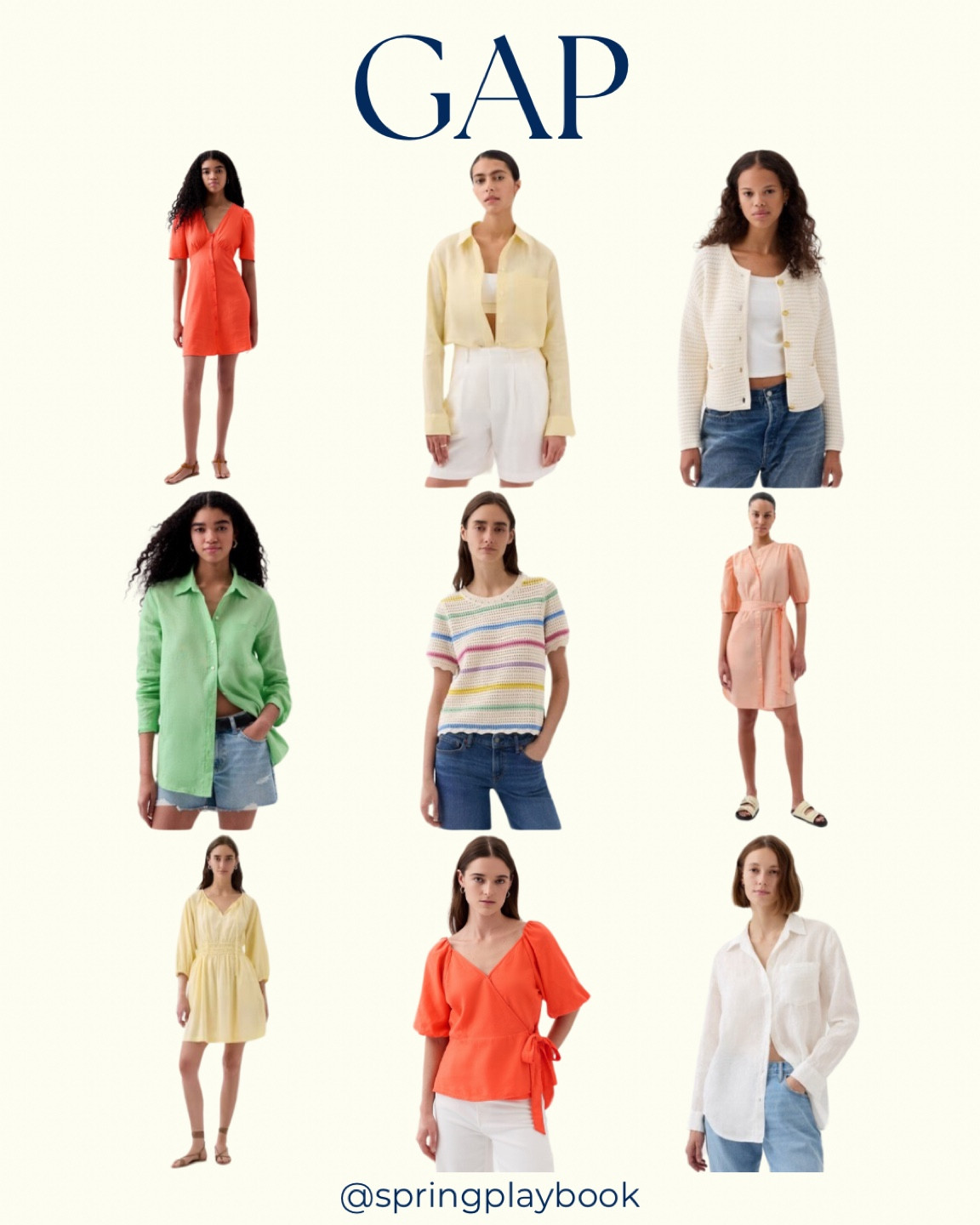 New Arrivals at GAP! Linen shirts, dresses, lady sweater with gold buttons, and more!

I haven’t seen these in person but I’d venture to guess the bright orange is best for Warm & Clear Springs

#createdcolorful #createdcolorfulspring #hocspring #tcispring #pcaspring #lightspring #warmspring #truespring #brightspring #clearspring #paintboxspring #bluespring

#LTKfindsunder50 #LTKsalealert #LTKworkwear