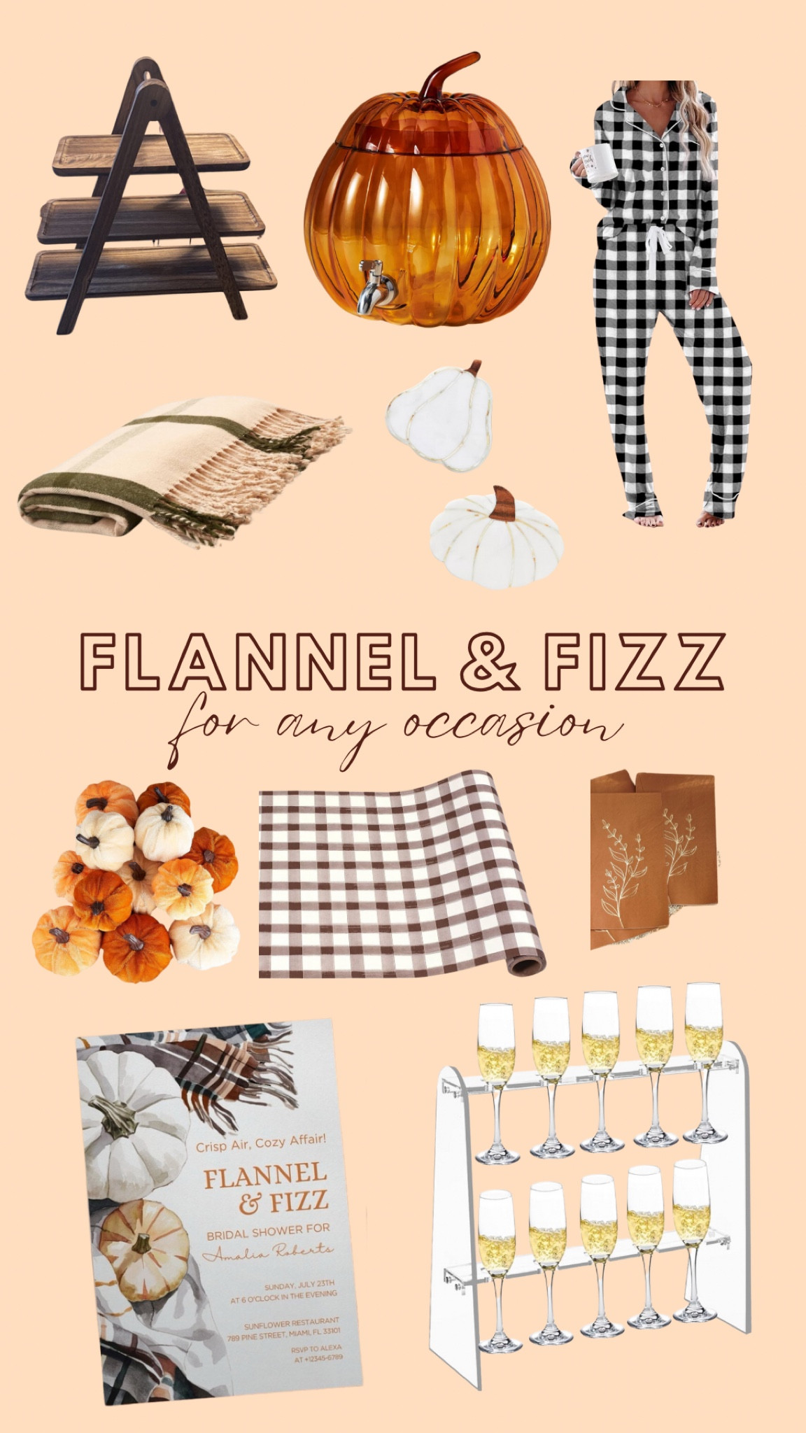 Flannel & Fizz 🍁🥂 love this theme so much! You can make this cute for a bridal brunch, girls night in or even a fall bachelorette theme! 

#LTKHome #LTKSeasonal #LTKParties