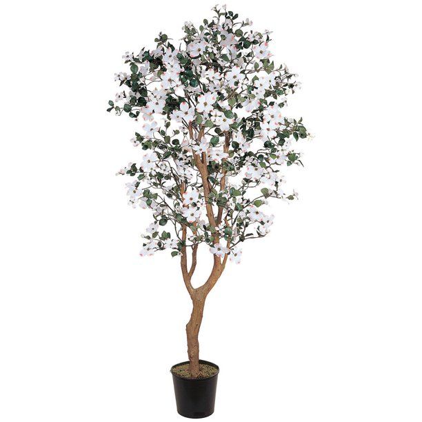 Nearly Natural 5ft. Dogwood Artificial Tree, Green | Walmart (US)