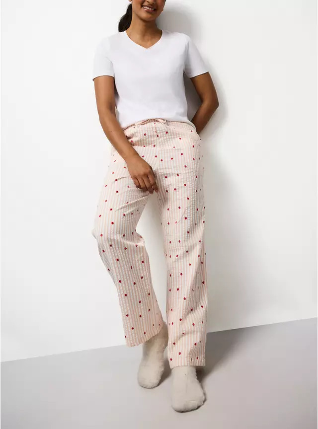 Strawberry Stripe Seersucker Pyjama Bottoms 18 | Tu Clothing