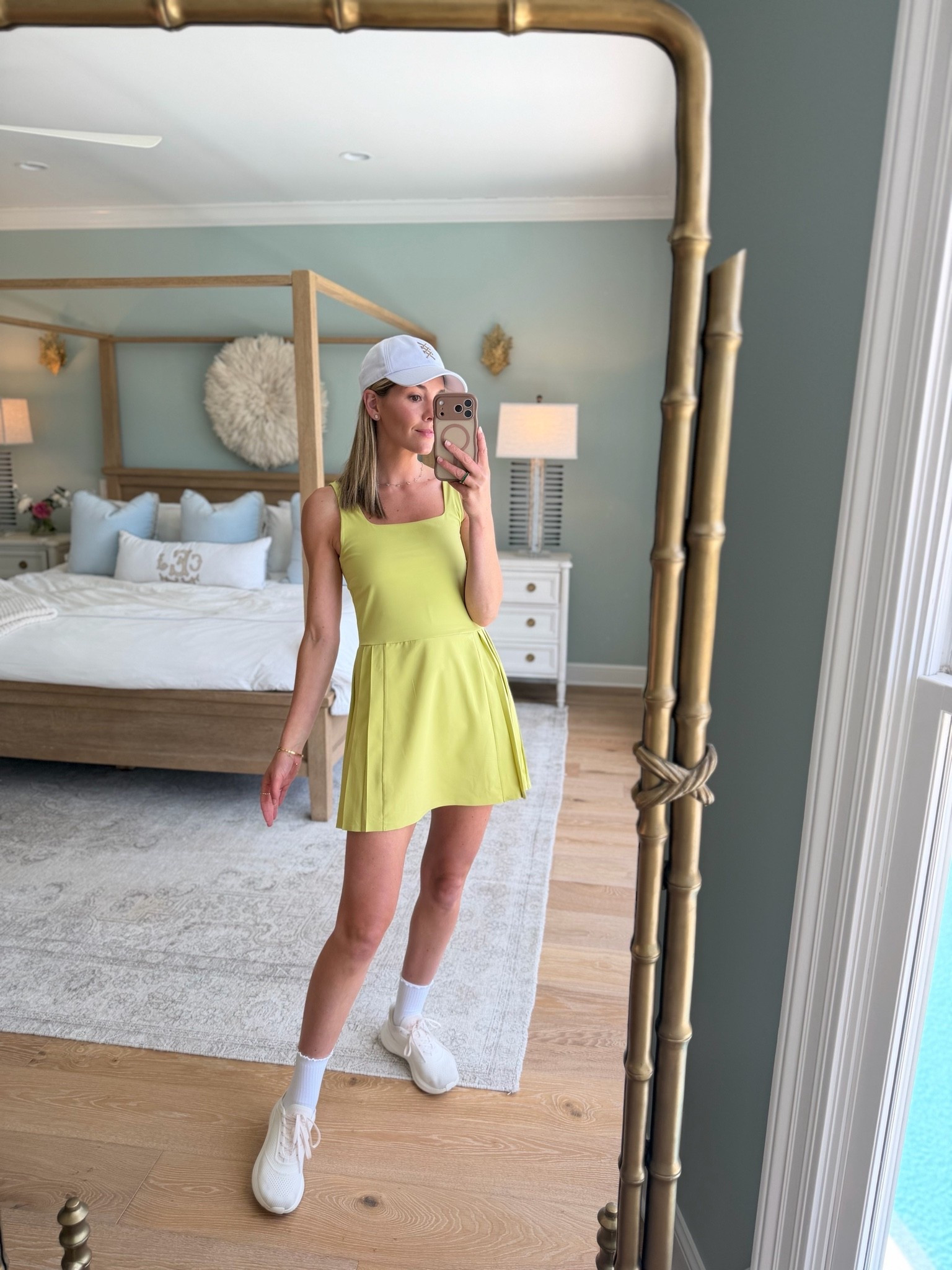 my absolute favorite active dress! it’s perfect for carpool to the golf course, to happy hour. this citrus color is so fun for summer and the shorts underneath don’t fully attach in the back, making going to the bathroom easier! the fabric is also soo lux. I’m wearing a small & you can save with CEVANS20!

#LTKSeasonal #LTKootd #LTKActive