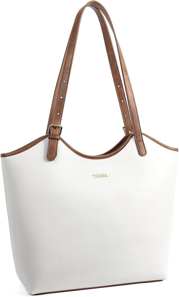Telena Tote Bag for Women Vegan Leather Purses and Handbags Fashion Top Handle Hobo Bags | Amazon (US)