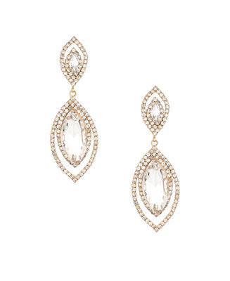 Timeless Crystal Dangle Earrings in 18K Gold Plating | Macy's