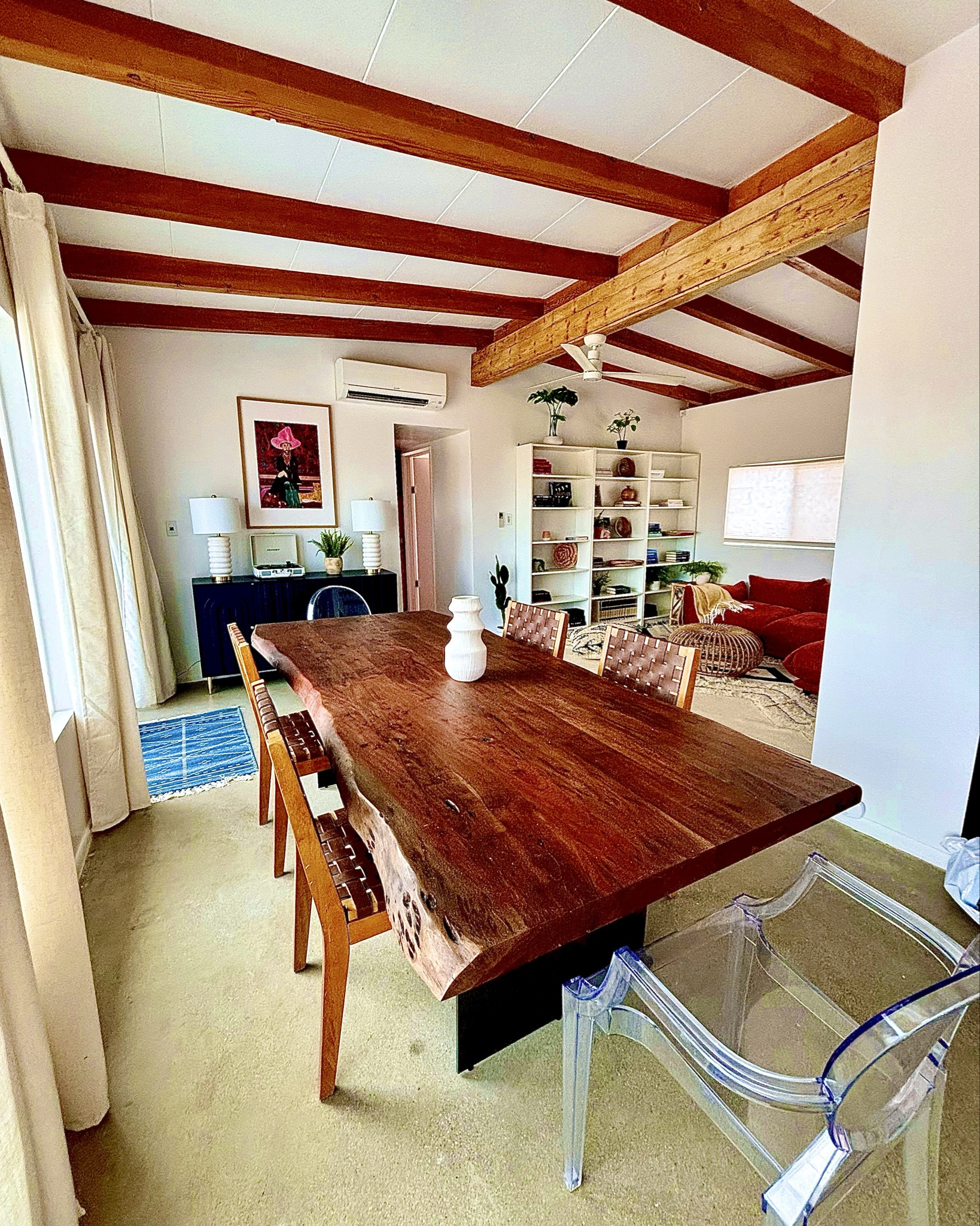 It has been one year since we closed on our home in Joshua Tree!  This is now an income producing Airbnb and we are shopping for our next property.  The learning curve has been steep this past year and a half and so I’m going to share what I’ve learned and how I’m strategizing my next investment property.  
You make money on the buy.  Monthly costs add up faster than you think and so you don’t want to pay top dollar.  Get a property that has good bones that you can shine up a bit.  We didn’t want a full renovation, but we did have to take some dump runs.  
Don’t underestimate the design.  Go with something that stands out.  The most important pieces are going to be your dining room table and chairs and your sofa/rug.  Splurge a little there so you can get an eye popping photo and go with budget or vintage finds for art and bedroom furniture.  
Find a local cleaner or caretaker that you trust and do not do the work yourself.  It’s worth it to pay someone well to do this job so that this income is truly passive and so that you can run this business from anywhere.  
Any other questions?  Send me a dm!  

#LTKHome #LTKStyleTip #LTKTravel