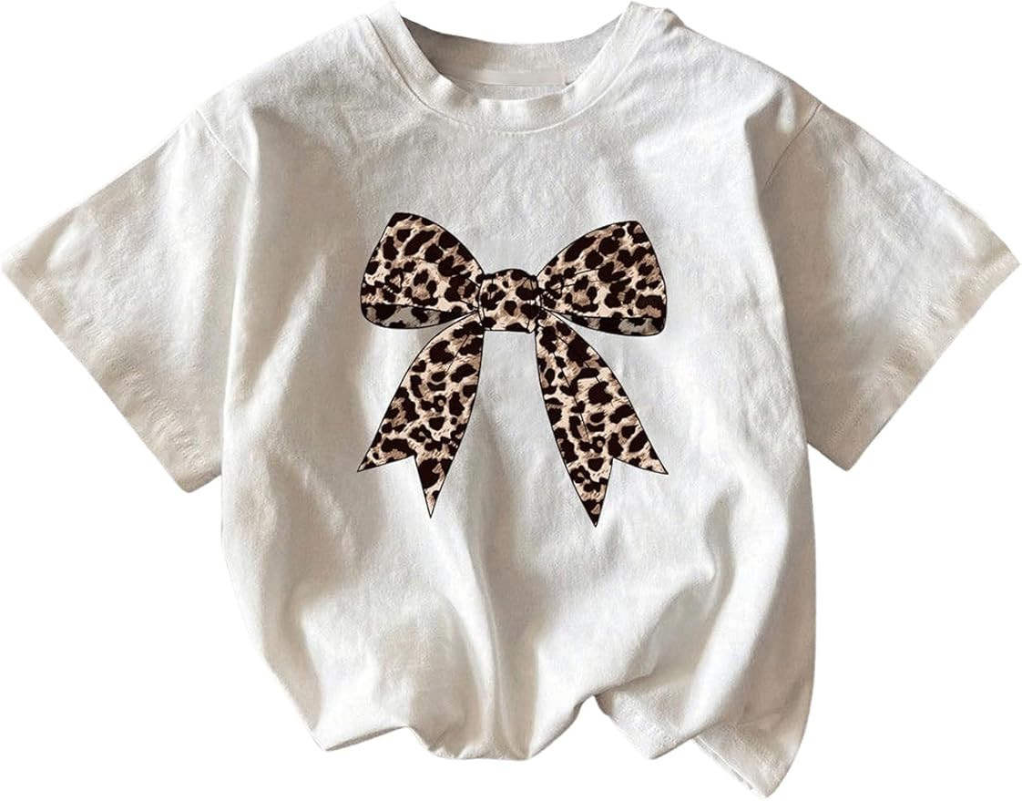 Girl's Graphic Tee Shirt Short Sleeve Round Neck Preppy Casual Trendy Cute Summer Tops | Amazon (US)