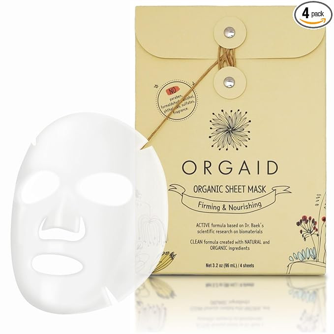 ORGAID Organic Sheet Mask | Made in USA (pack of 4) (Firming & Nourishing) | Amazon (US)