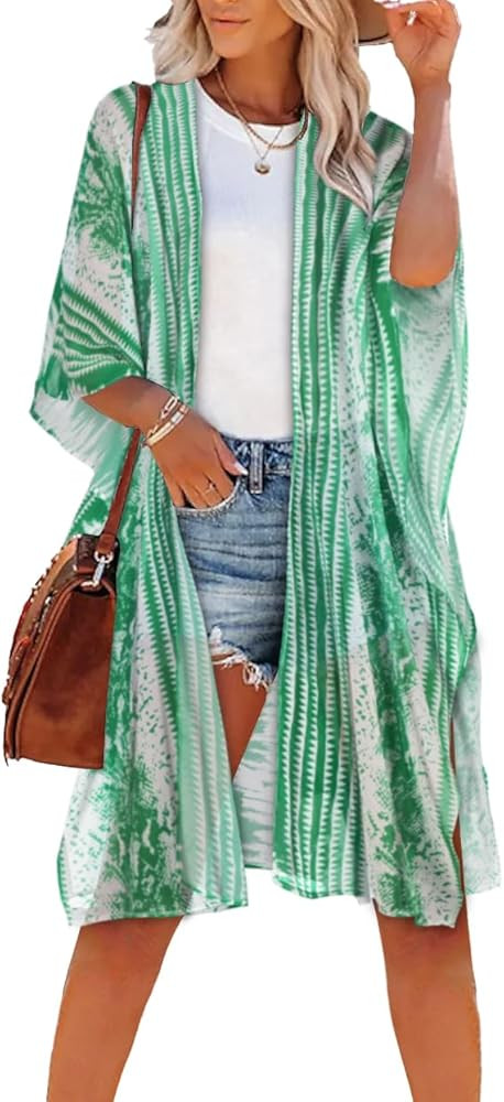 Women's Kimono Swimsuit Coverups Summer Beach Casual Loose Cardigans for Swimwear | Amazon (US)