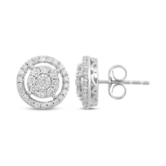 Diamond Stud Earrings 1/2 ct tw 10K White Gold | Kay Jewelers