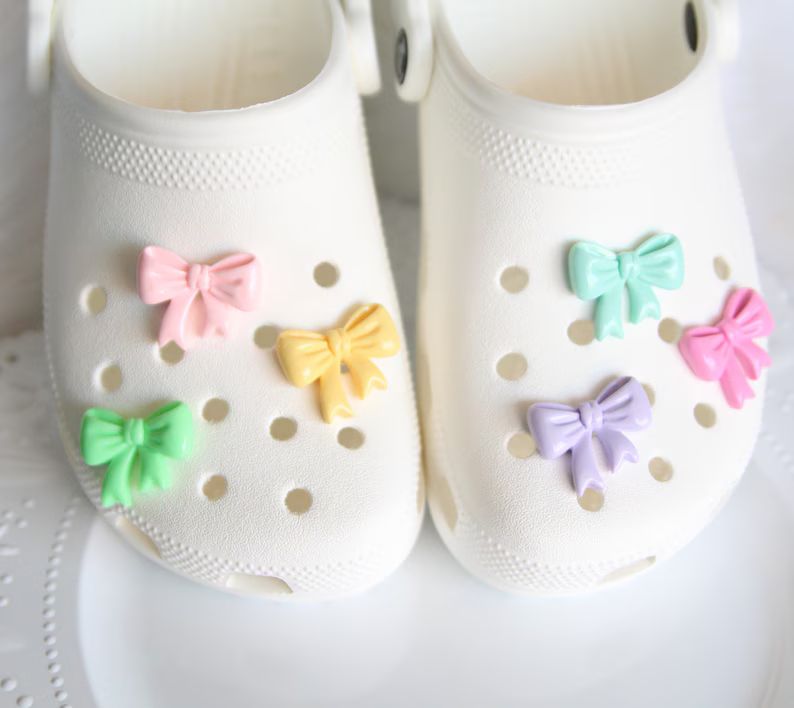 Glossy big Bows | Bright cute shoe charms | Etsy (US)