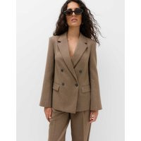 M&S Checked Double Breasted Blazer Multi/Neutral | Marks & Spencer (UK)