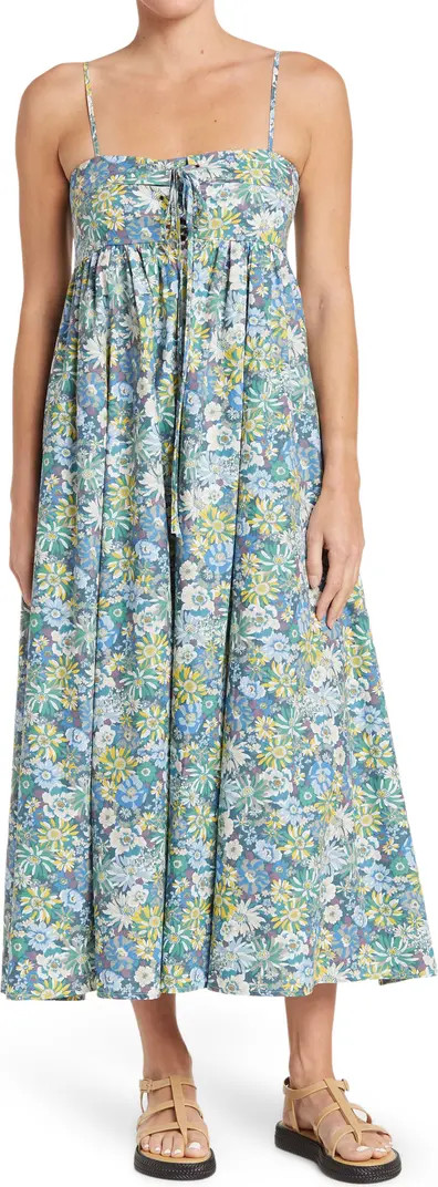 Floral Sleeveless Button Front Maxi Dress | Nordstrom Rack