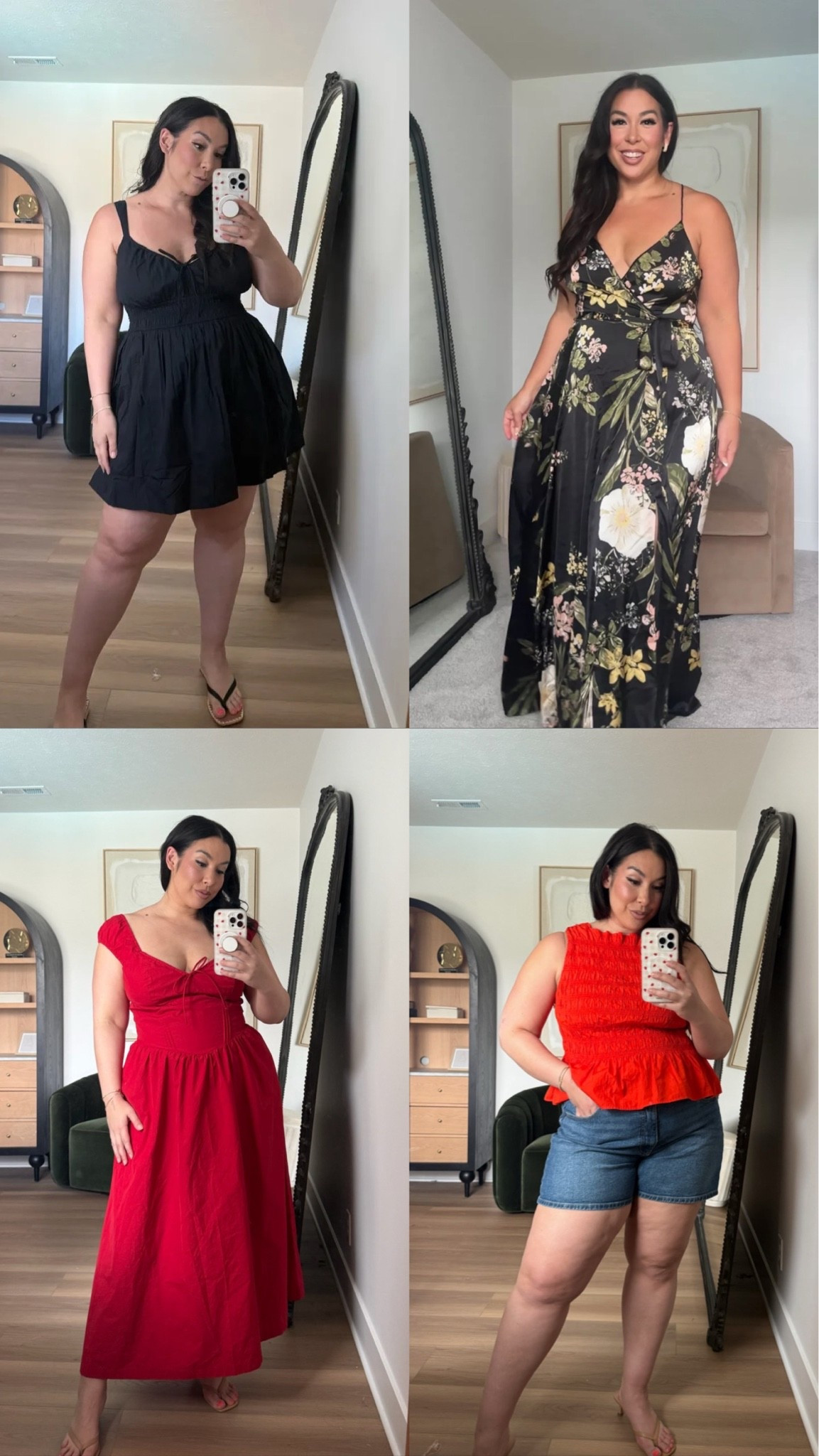 Your favorite outfits from last week! - - - 
soft dress, spring outfit, summer outfits, travel outfits, plus size fashion, date night outfits, denim shorts

#LTKootd