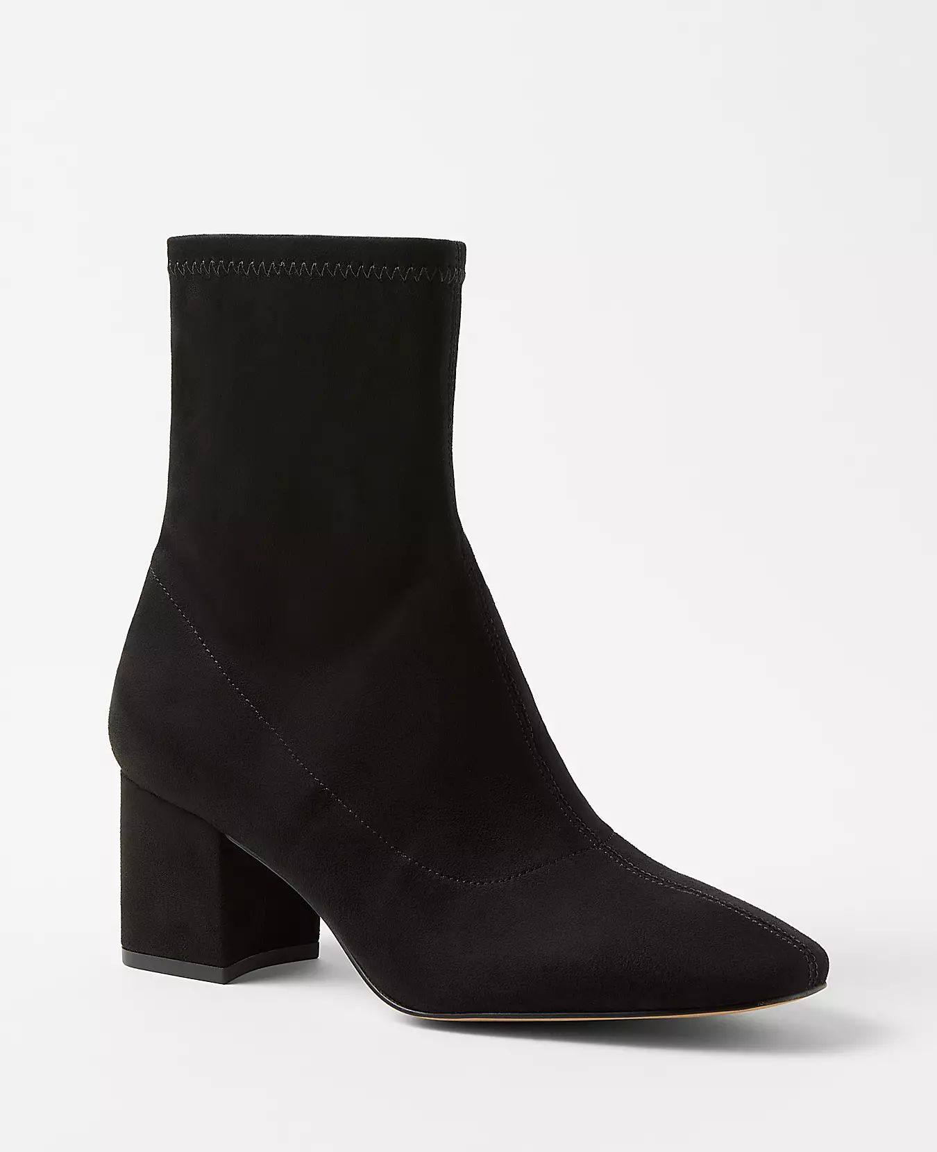 Block Heel Stretch Booties | Ann Taylor (US)