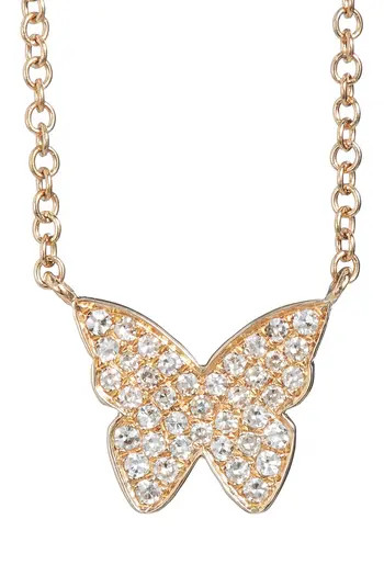 EF Collection Diamond Butterfly Pendant Necklace | Nordstrom | Nordstrom