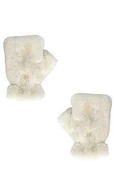 Apparis Ariel Faux Fur Gloves in Ivory from Revolve.com | Revolve Clothing (Global)