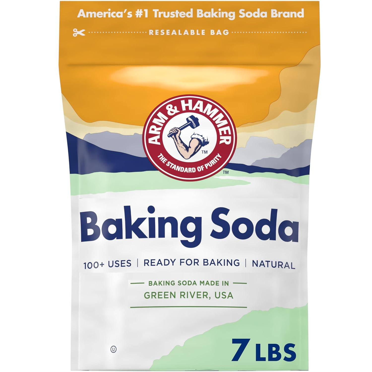 ARM & HAMMER Baking Soda, Multi-Purpose 100% Pure Sodium Bicarbonate Powder for Cooking, Baking, ... | Amazon (US)