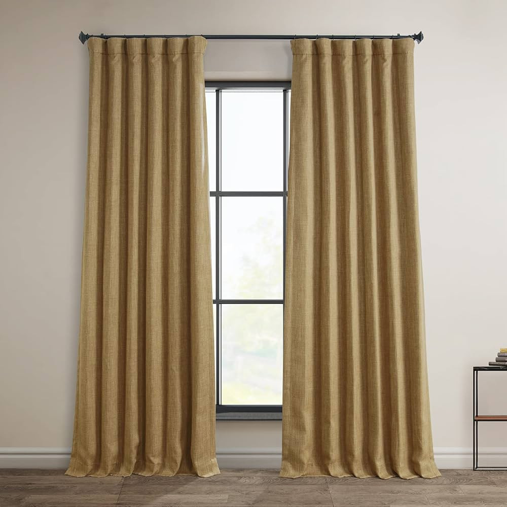 HPD Half Price Drapes Faux Linen Room Darkening Curtains for Bedroom 50 X 96, BOCH-LN18519-96 (1 ... | Amazon (US)