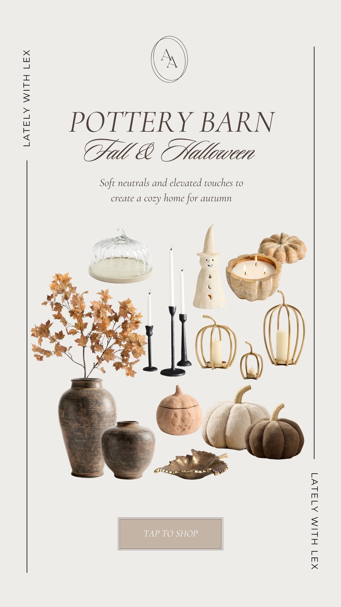 New arrivals at Pottery Barn for fall + halloween! 🍂🎃 These pieces bring just the right touch of autumn charm to make your home feel extra festive and cozy this season!