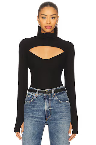 Cade Long Sleeve Turtleneck Top in Black | Revolve Clothing (Global)