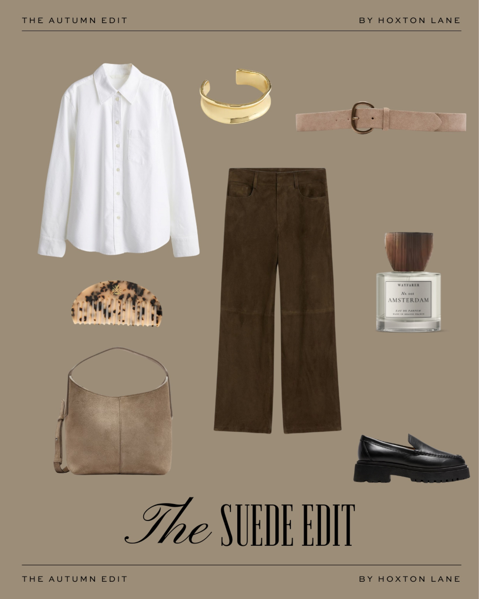 A chic and classic fall outfit featuring a classic white botton down, suede trousers, loafers, a suede bag and gold jewelry 🤎 #LTKFall #LTKAutumn 

#LTKSeasonal #LTKWorkwear #LTKFindsUnder100
