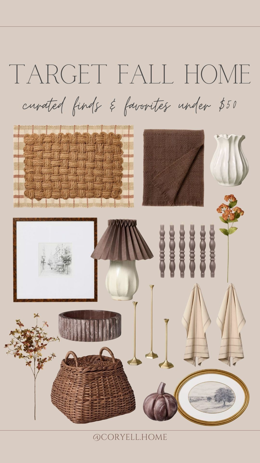 Target home fall favorites! All of these beautiful finds are under $50 and are perfect for adding warmth and texture to your space this fall season. 

#LTKSeasonal #LTKStyleTip