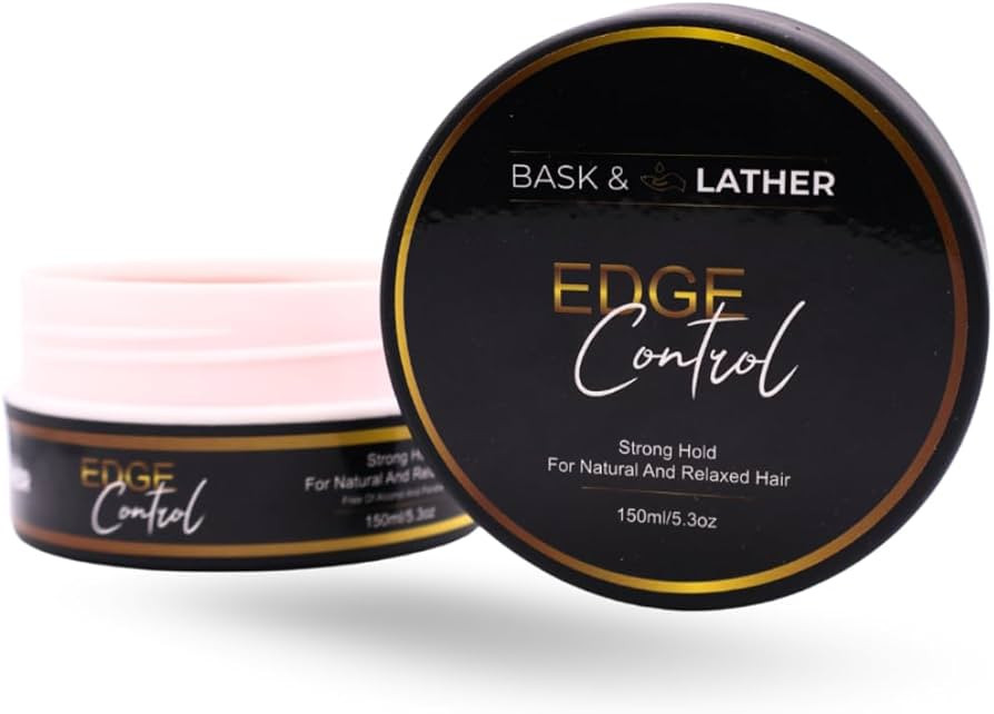 BASK & LATHER Edge Control Hair Gel, Strong Hold, Thick Edges, Styling Gel, Non-Greasy, Non-Flaki... | Amazon (US)