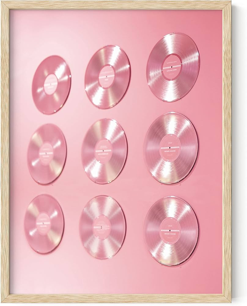 HAUS AND HUES Records for Wall Aesthetic Pink CDs - Poster for Room Aesthetic 90s Blush Pink Room... | Amazon (US)