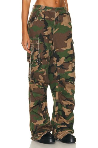 SER.O.YA Jane Cargo Pant in Washed Camo | FWRD | FWRD 