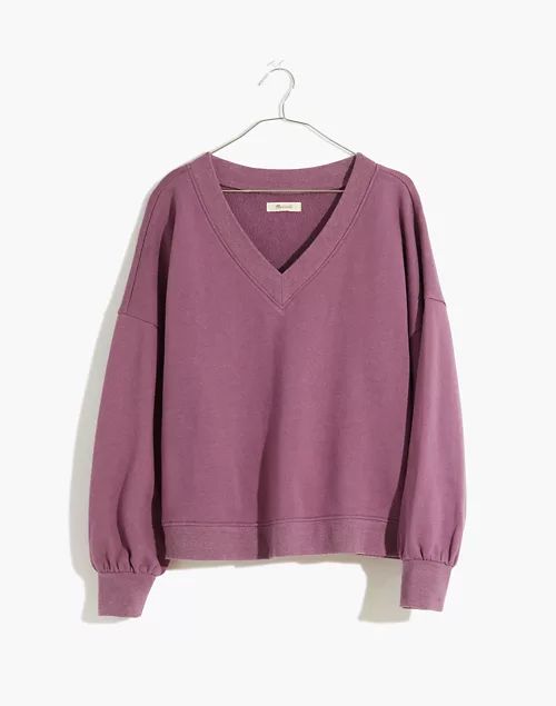 Hemp-Cotton V-Neck Sweatshirt | Madewell