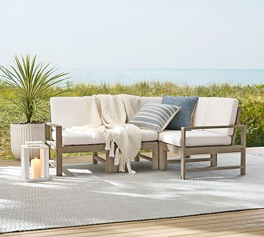 Indio Eucalyptus 4-Piece Outdoor Sectional (78") | Pottery Barn (US)